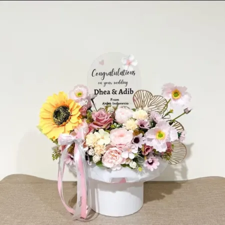 Bloom Box Akrilik Ucapan Wedding Koja